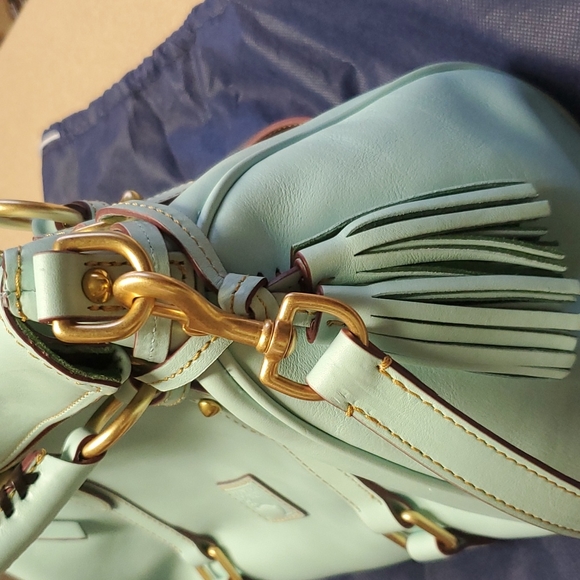 Dooney & Bourke Aqua Florentine Leather Large Bag - Picture 5 of 12